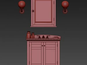 cartwright single vanity 3D Model