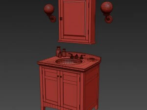 cartwright single vanity 3D Model