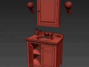 cartwright single vanity 3D Model
