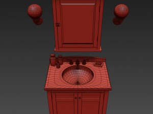 cartwright single vanity 3D Модель