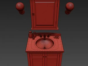 cartwright single vanity 3D Model