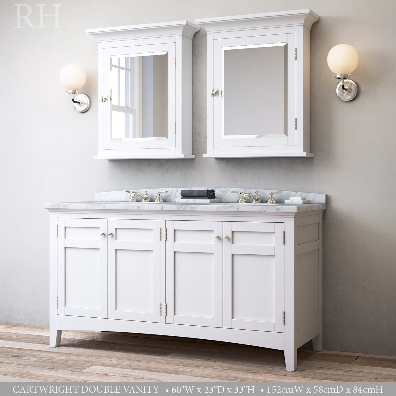 cartwright double vanity 3D Model .c4d .max .obj .3ds .fbx .stl .blend 