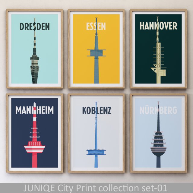 city print collection set-01 3D 모델 .c4d .max .obj .3ds .fbx .stl .blend 