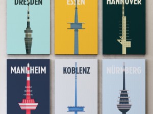 city print collection set-01 3D 모델