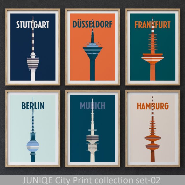 city print collection set-02 3D Model .c4d .max .obj .3ds .fbx .stl .blend 
