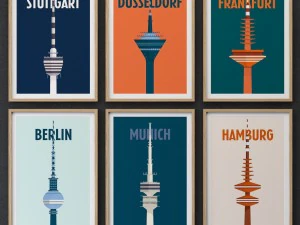 набор с городским принтом-02 3D Модель