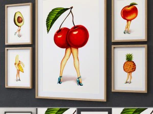 conjunto de barraca de frutas juniqe-01 Modelo 3D