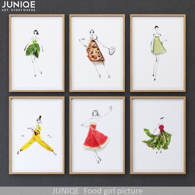 juniqe food girl picture Modelo 3D .c4d .max .obj .3ds .fbx .stl .blend 