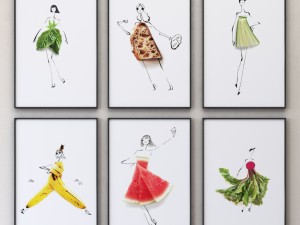 juniqe food girl picture Modelo 3D