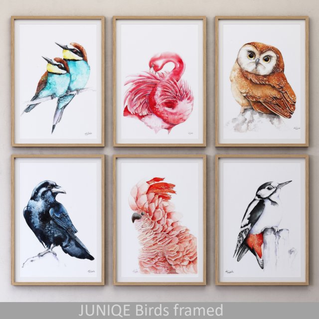juniqe birds framed 3D-Modell .c4d .max .obj .3ds .fbx .stl .blend 