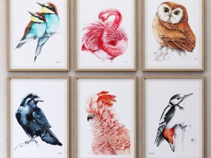 juniqe birds framed 3D Model