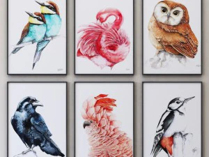 juniqe birds framed 3D Model