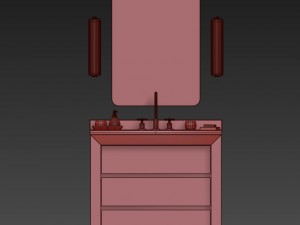 rh reclaimed russian oak single vanity 3D 모델