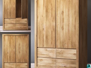 rh reclaimed russian oak armoire 3D Model