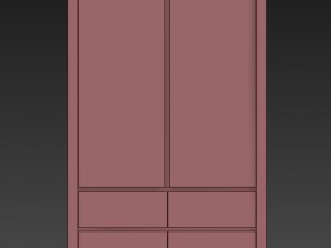 rh reclaimed russian oak armoire 3D Model