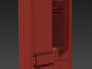 rh reclaimed russian oak armoire 3D Model