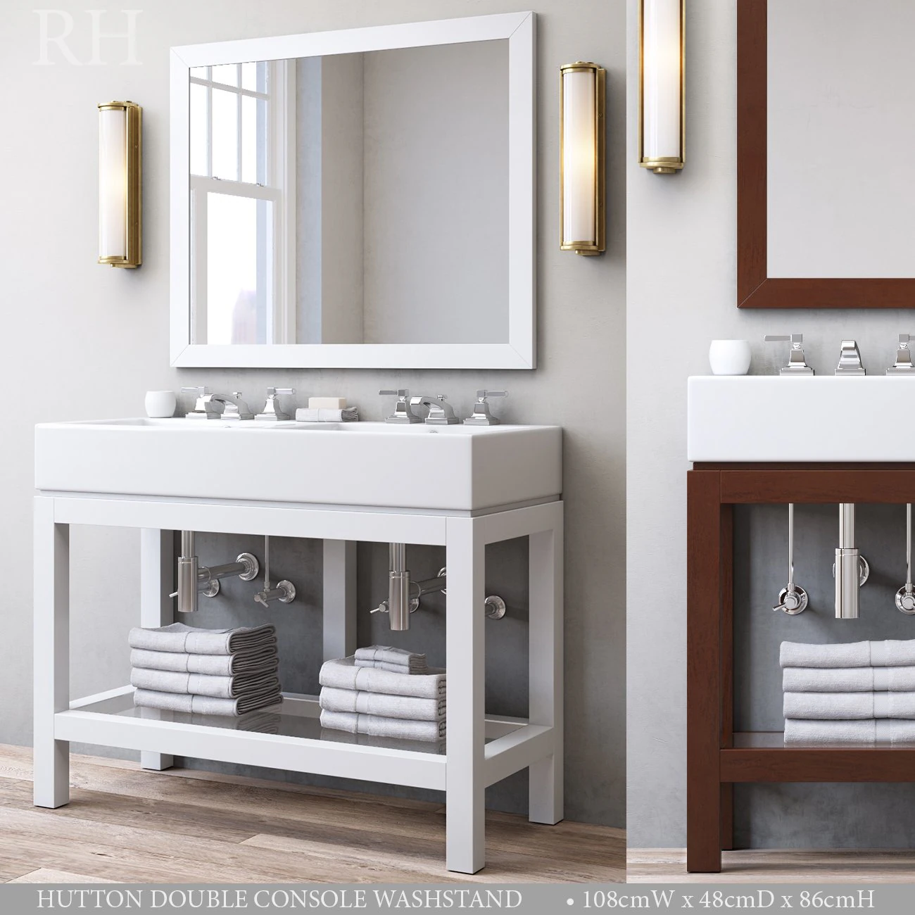 hutton double console washstand 3D Model .c4d .max .obj .3ds .fbx .stl .blend 