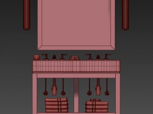 hutton double console washstand 3D Model