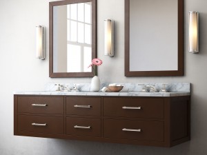 hutton double floating vanity 3D 모델