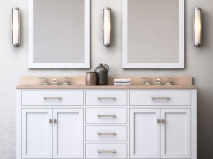 rh hutton double vanity Modelo 3D