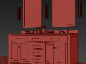 rh hutton double vanity Modelo 3D