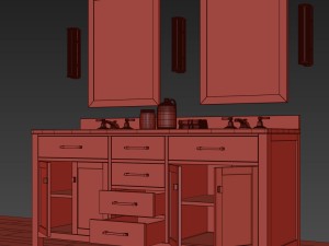 rh hutton double vanity Modelo 3D