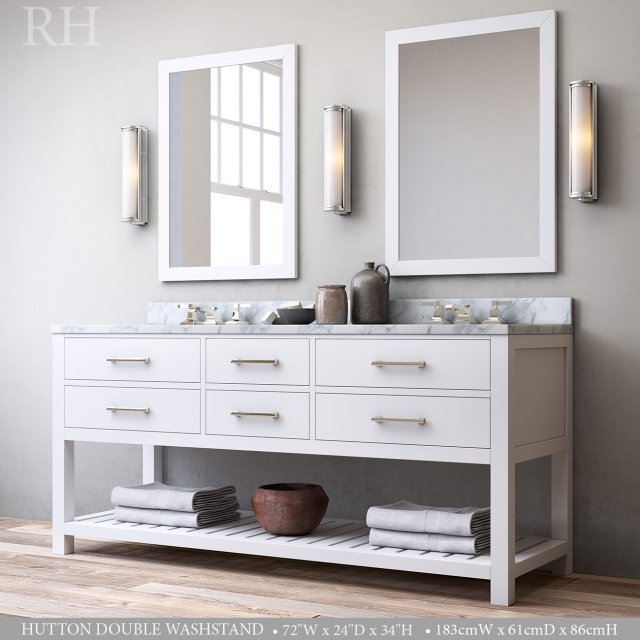 rh hutton double washstand 3D Model .c4d .max .obj .3ds .fbx .stl .blend 