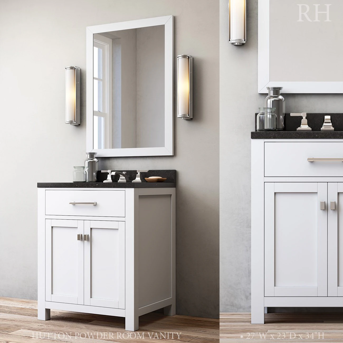 rh hutton powder room vanity 3D Model .c4d .max .obj .3ds .fbx .stl .blend 
