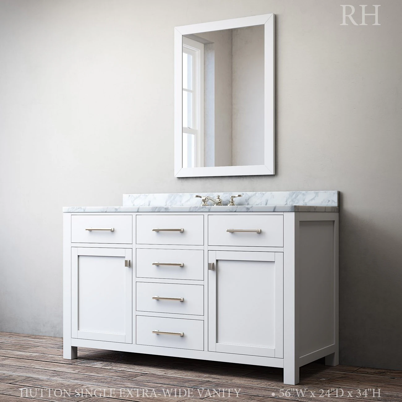 hutton single extra-wide vanity 3D Model .c4d .max .obj .3ds .fbx .stl .blend