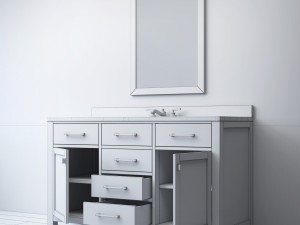 hutton single extra-wide vanity 3D Model
