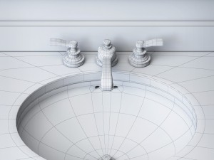hutton single extra-wide vanity 3D Model