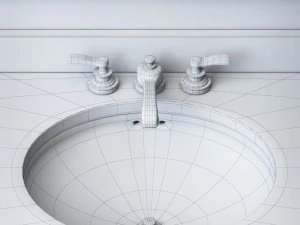 hutton single extra-wide vanity 3D Model