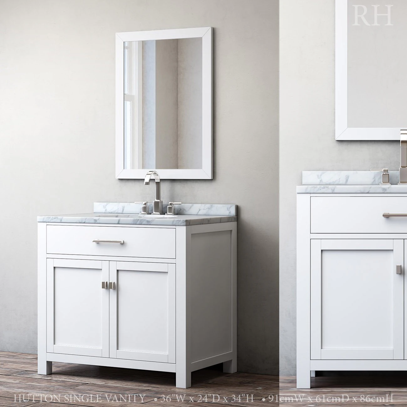 rh hutton single vanity 3D Model .c4d .max .obj .3ds .fbx .stl .blend 