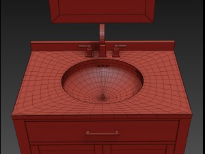 rh hutton single vanity 3D Model