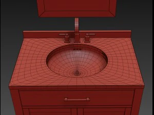 rh hutton single vanity 3D Model