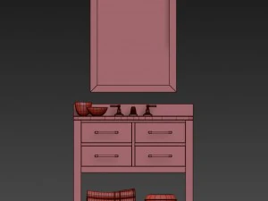 hutton single washstand 3D Model