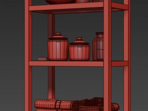 hutton tall etagere Modèle 3D