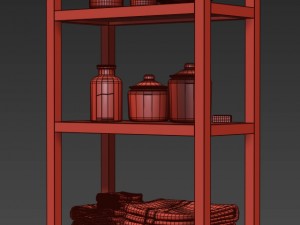 hutton tall etagere Modèle 3D