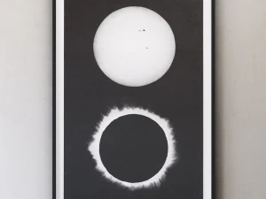 rh 1890 solar eclipse chromolithograph 3D Model