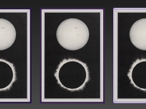 rh 1890 solar eclipse chromolithograph Model 3D