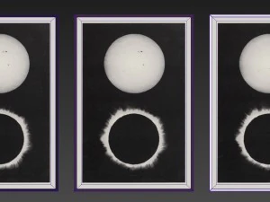 rh 1890 solar eclipse chromolithograph 3D Model