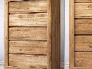 rh reclaimed russian oak 5-drawer narrow dresser 3Dモデル