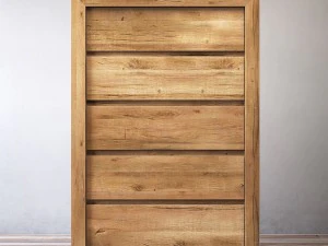 rh reclaimed russian oak 5-drawer narrow dresser 3D Model