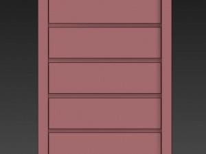rh reclaimed russian oak 5-drawer narrow dresser 3D Модель