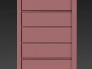 rh reclaimed russian oak 5-drawer narrow dresser 3D Model