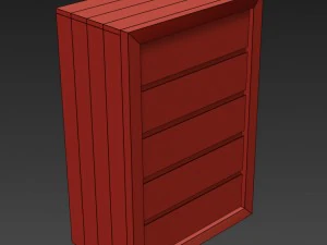 rh reclaimed russian oak 5-drawer narrow dresser 3D Model