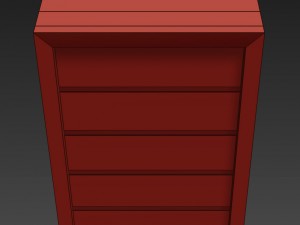 rh reclaimed russian oak 5-drawer narrow dresser 3D Модель
