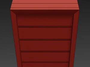 rh reclaimed russian oak 5-drawer narrow dresser 3D Model