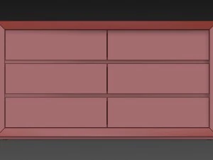 rh reclaimed russian oak 6-drawer dresser 3D Model