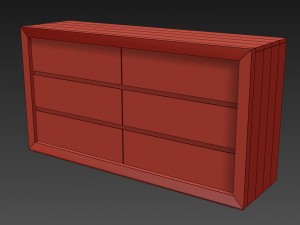 rh reclaimed russian oak 6-drawer dresser Modello 3D